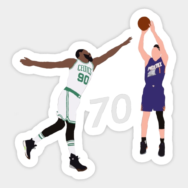 Devin Booker 70 Points Sticker by xRatTrapTeesx